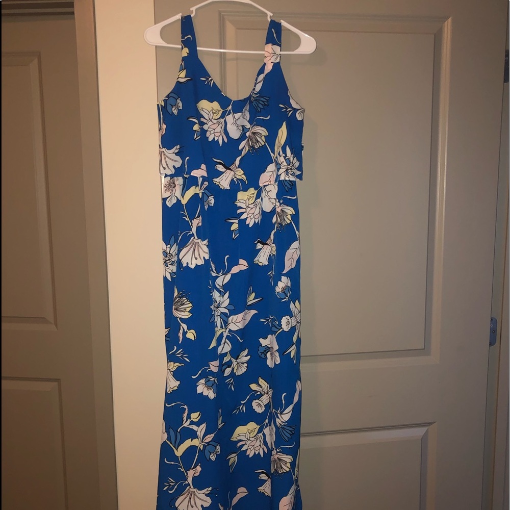 blue Carolina Belle floral dress.